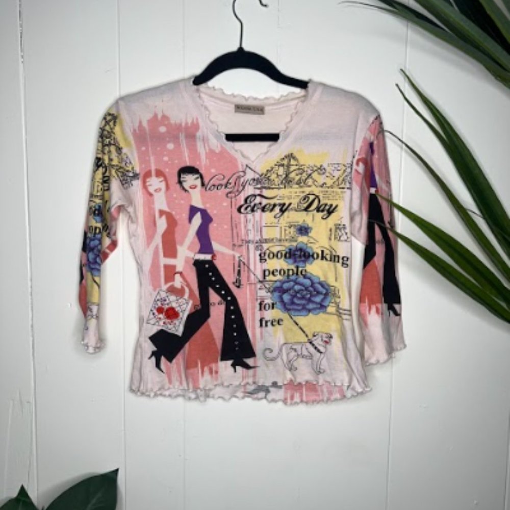 MODA USA Womens Quarter Sleeve Blouse